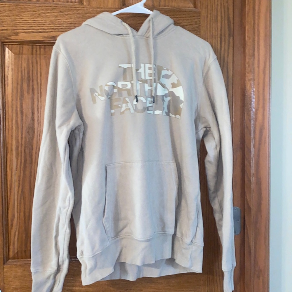 The North Face Hoodie Tan Beige Camo Logo Hoodie